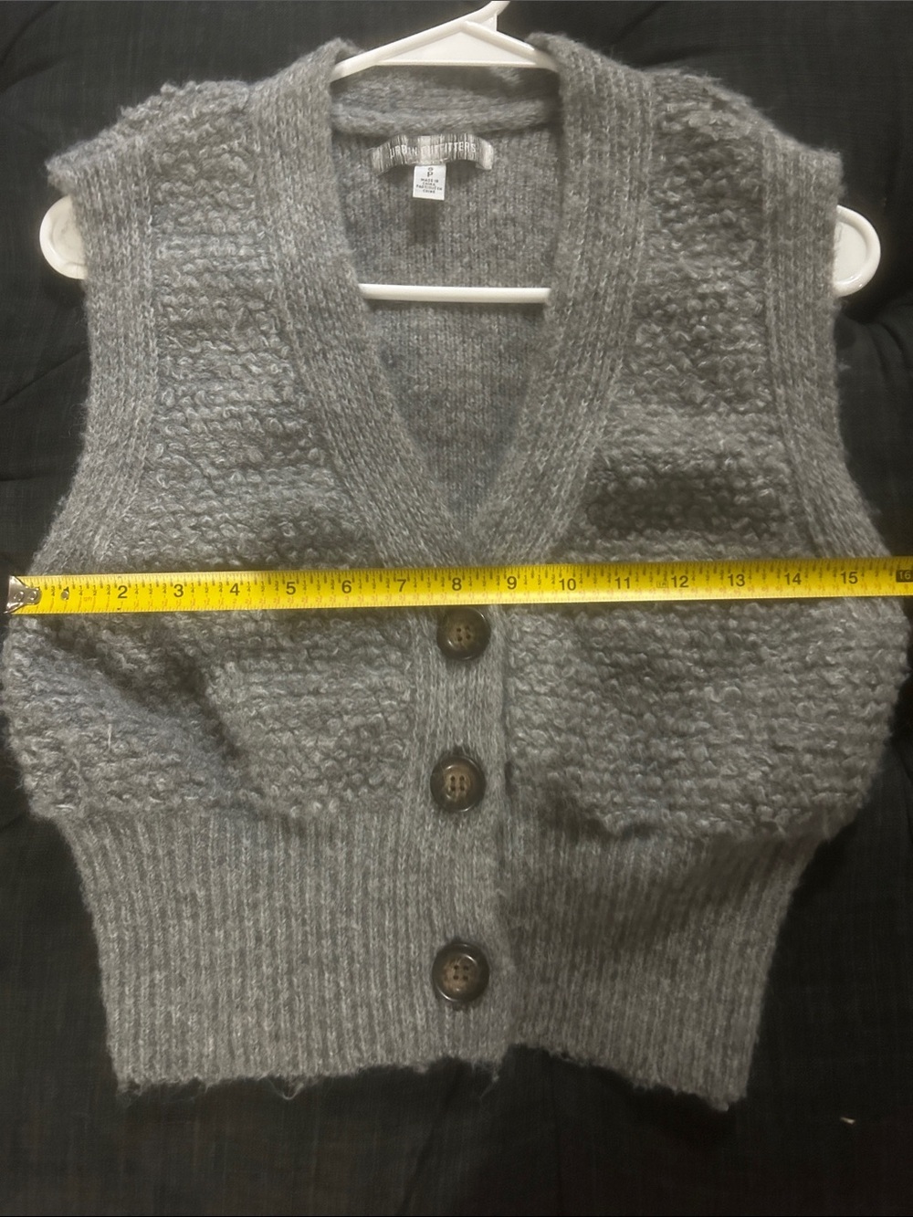 Urban Outfitters Sweater Vest Women's Gray Knit Button Front Size Small - Picture 5 of 6